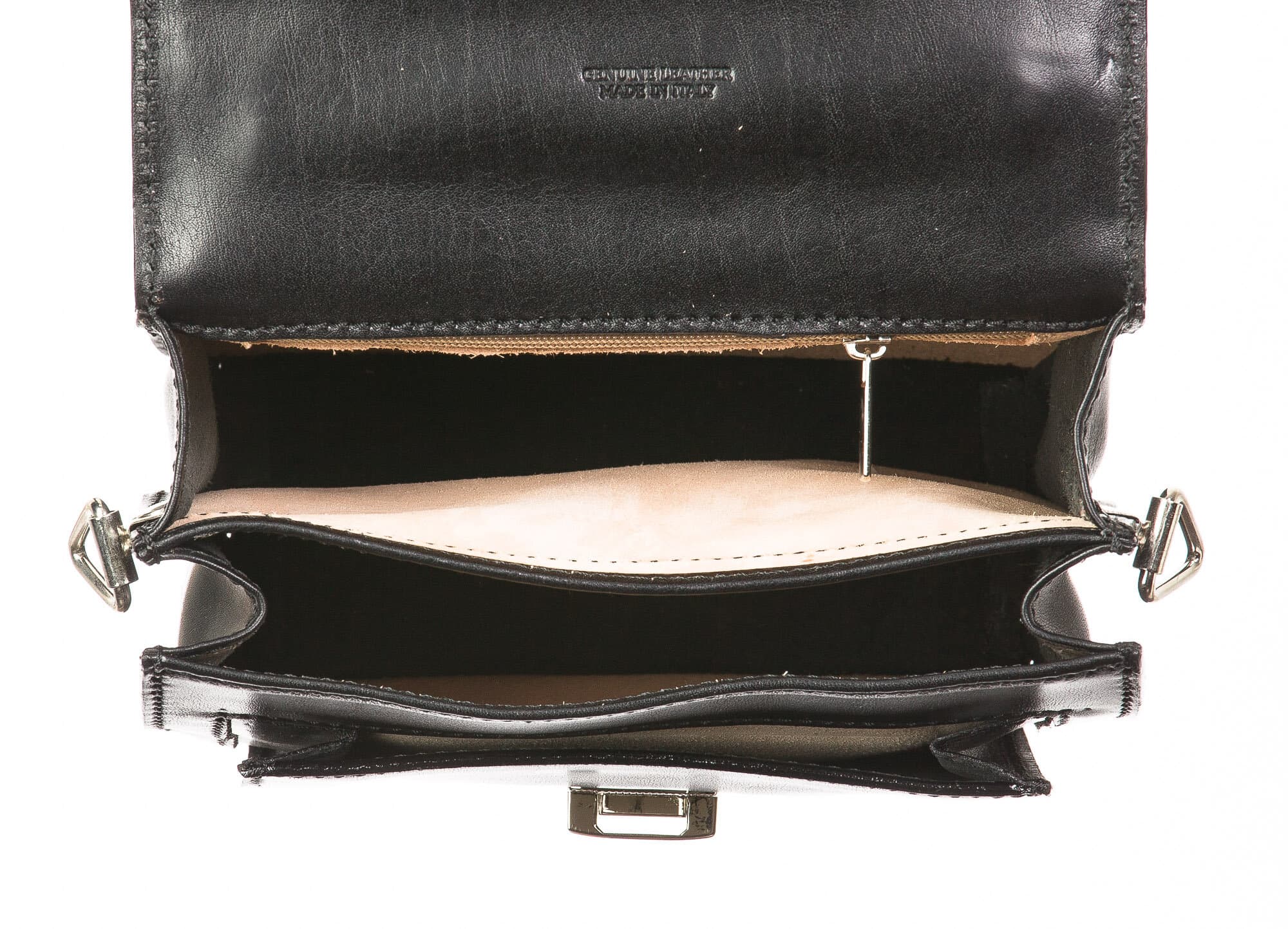Borsa uomo in vera pelle CHIAROSCURO mod. ALBERTO, colore NERO, Made in Italy. (Borsa)