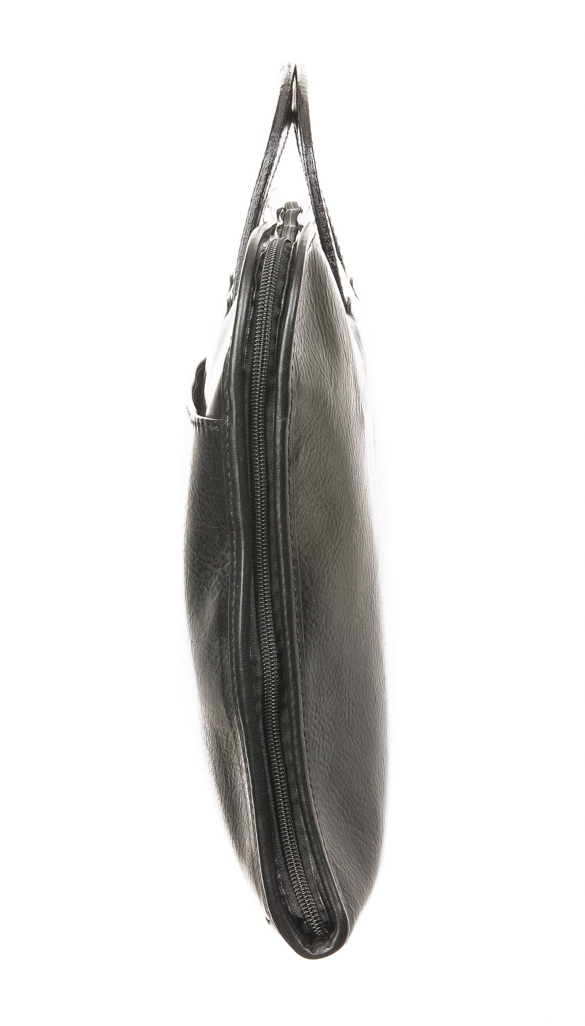 Cartella ufficio / lavoro in vera pelle CHIAROSCURO mod. ATTILIO,colore NERO, Made in Italy.