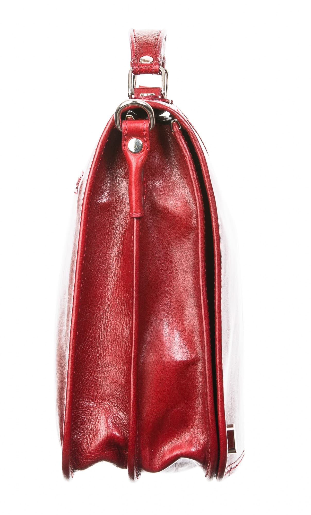 Cartella ufficio / lavoro uomo e donna in vera pelle CHIAROSCURO mod. GIORGIO,colore ROSSO, Made in Italy.
