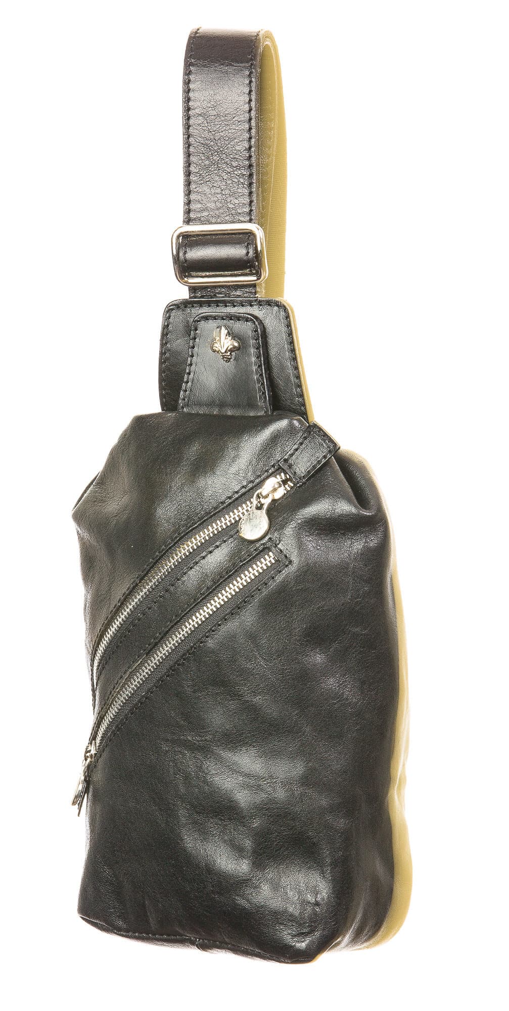 Borsa uomo in vera pelle CHIAROSCURO mod. BERNARDO, colore NERO, Made in Italy. (Borsa)