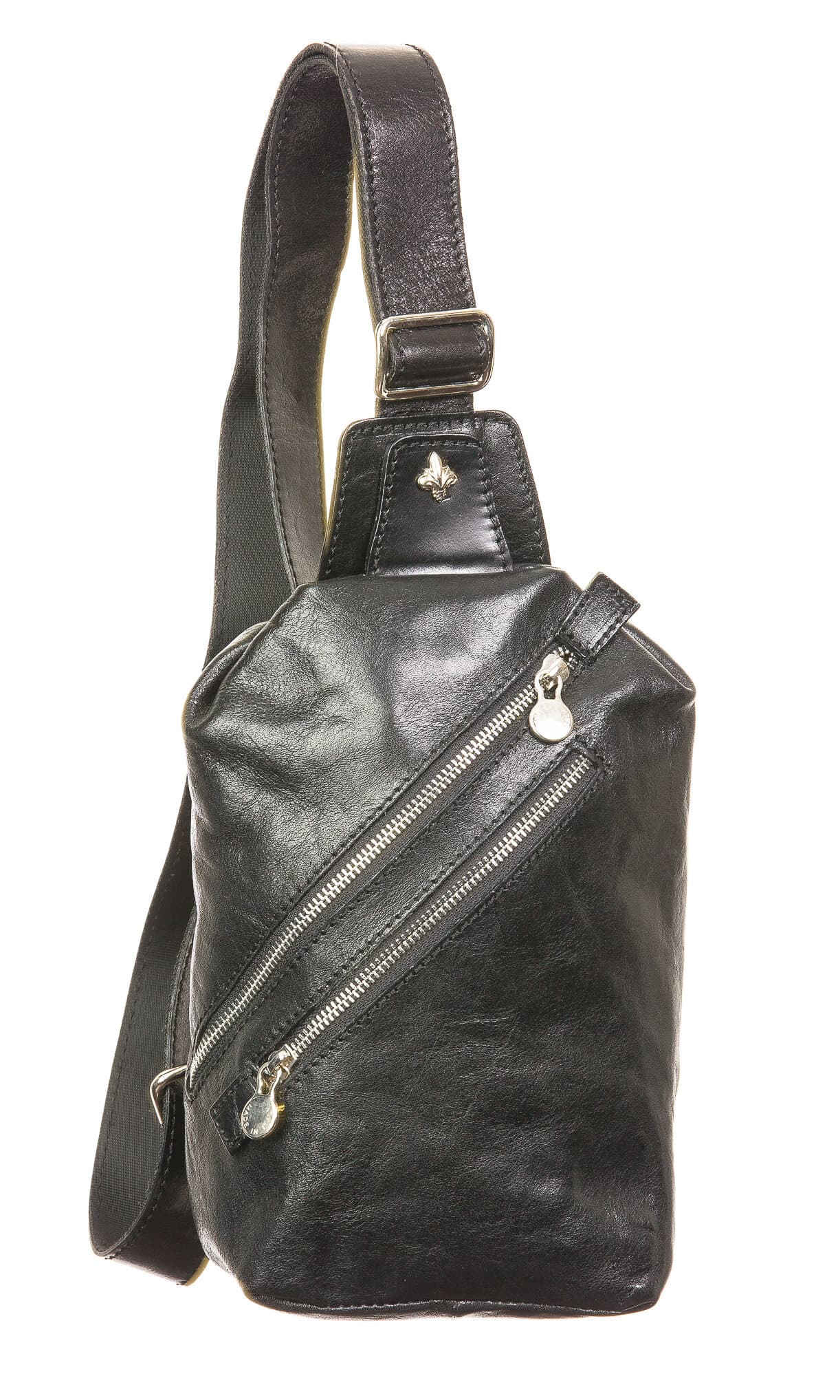 Borsa uomo in vera pelle CHIAROSCURO mod. BERNARDO, colore NERO, Made in Italy. (Borsa)