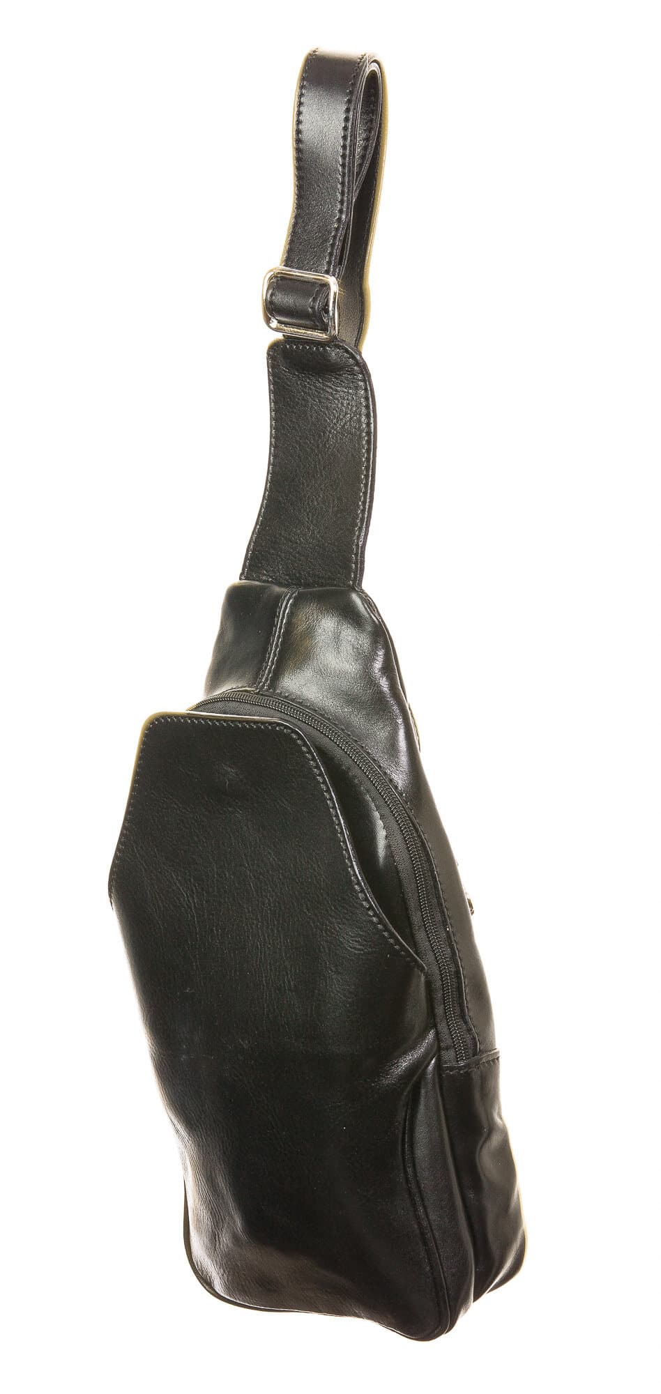 Borsa uomo in vera pelle CHIAROSCURO mod. BORIS, colore NERO, Made in Italy.