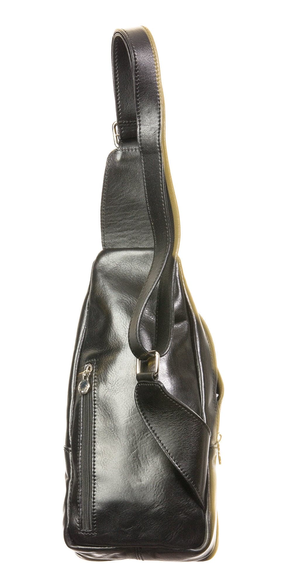 Borsa uomo in vera pelle CHIAROSCURO mod. BORIS, colore NERO, Made in Italy.
