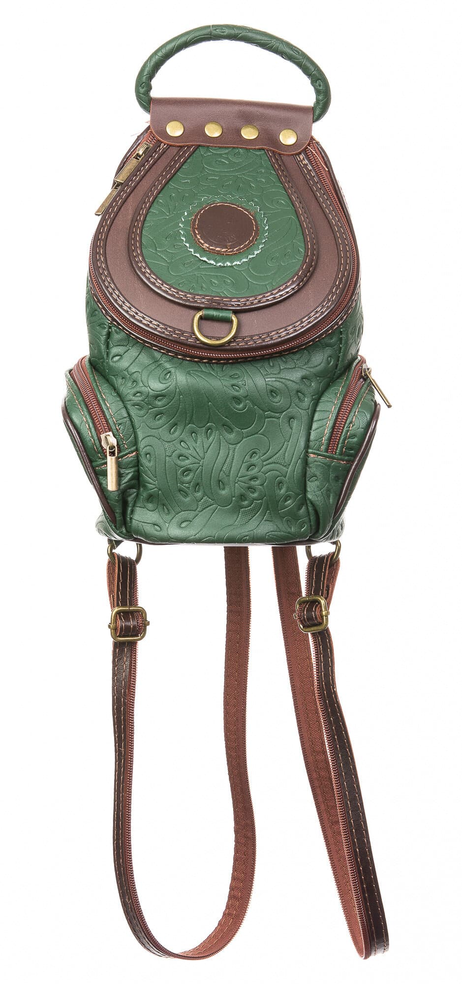 Borsa zaino donna in vera pelle.