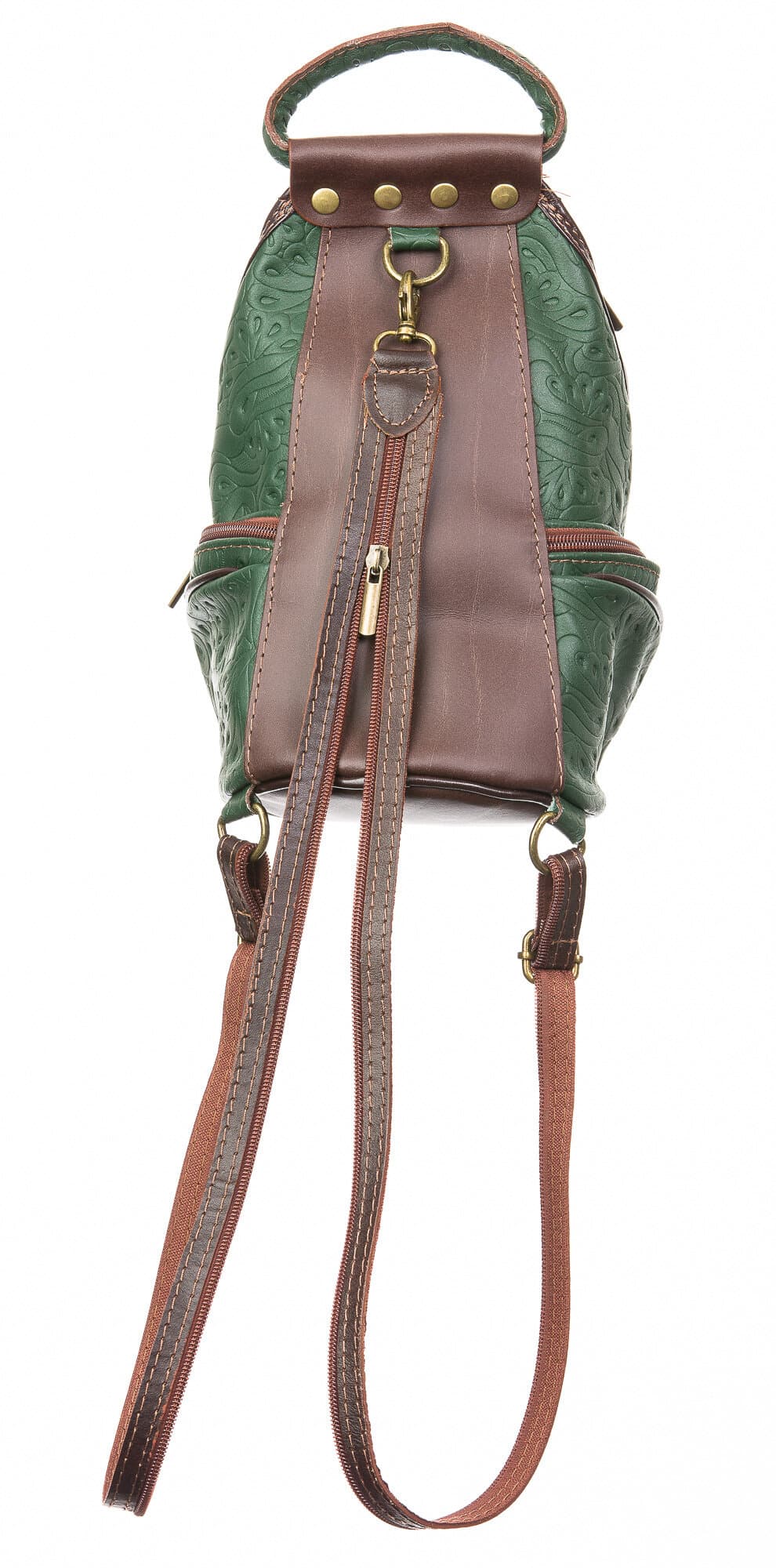 Borsa zaino donna in vera pelle.