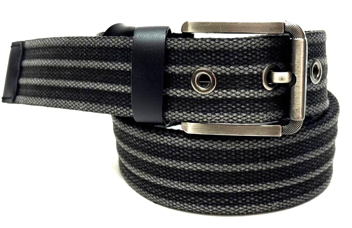 Cintura uomo in STOFFA mod. MORANO colore NERO, CHIAROSCURO, Made in Italy