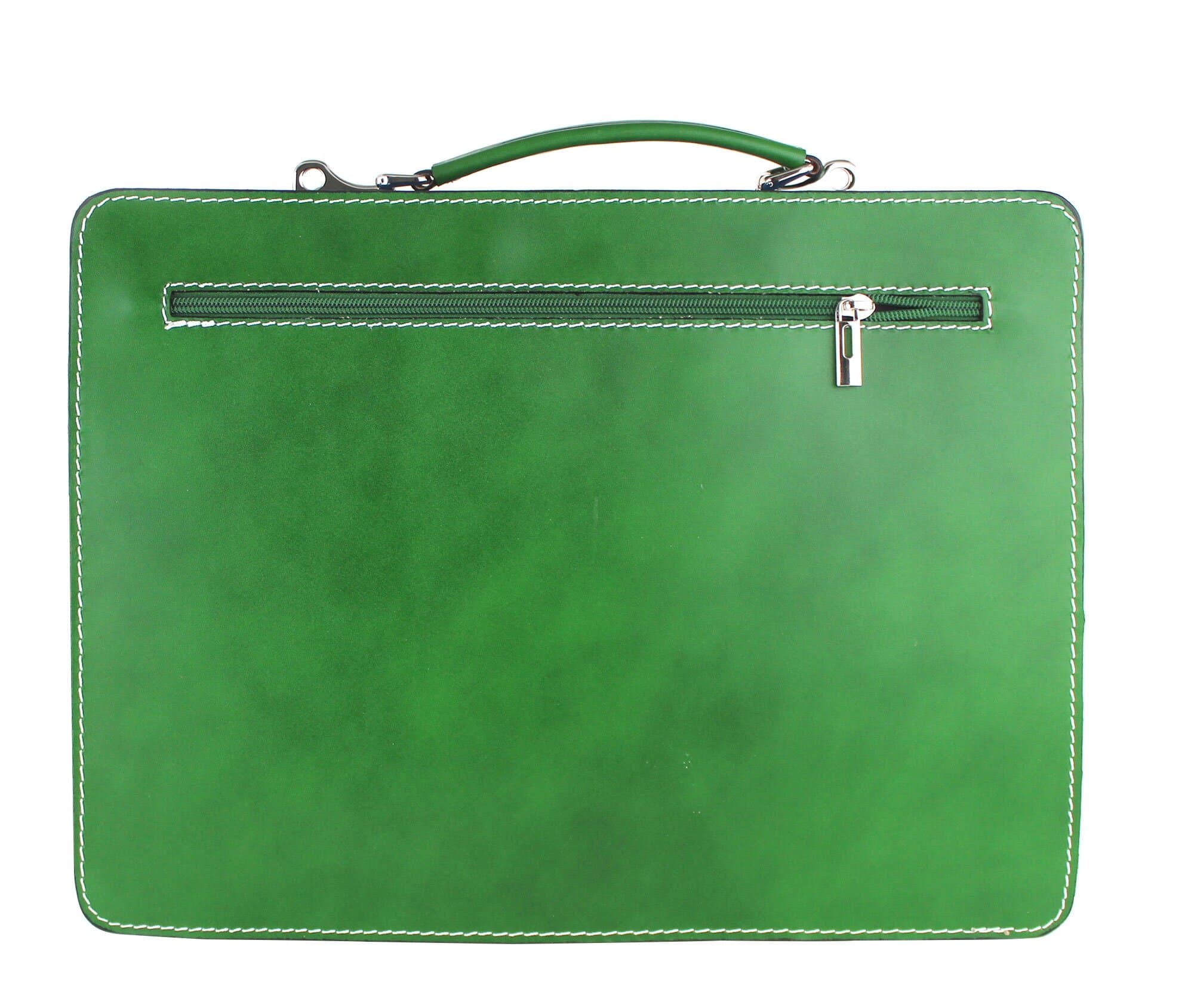 ELVI Maxi base Verde: Cartella ufficio/lavoro in vera pelle CHIAROSCURO, MULTICOLORE, Made in Italy