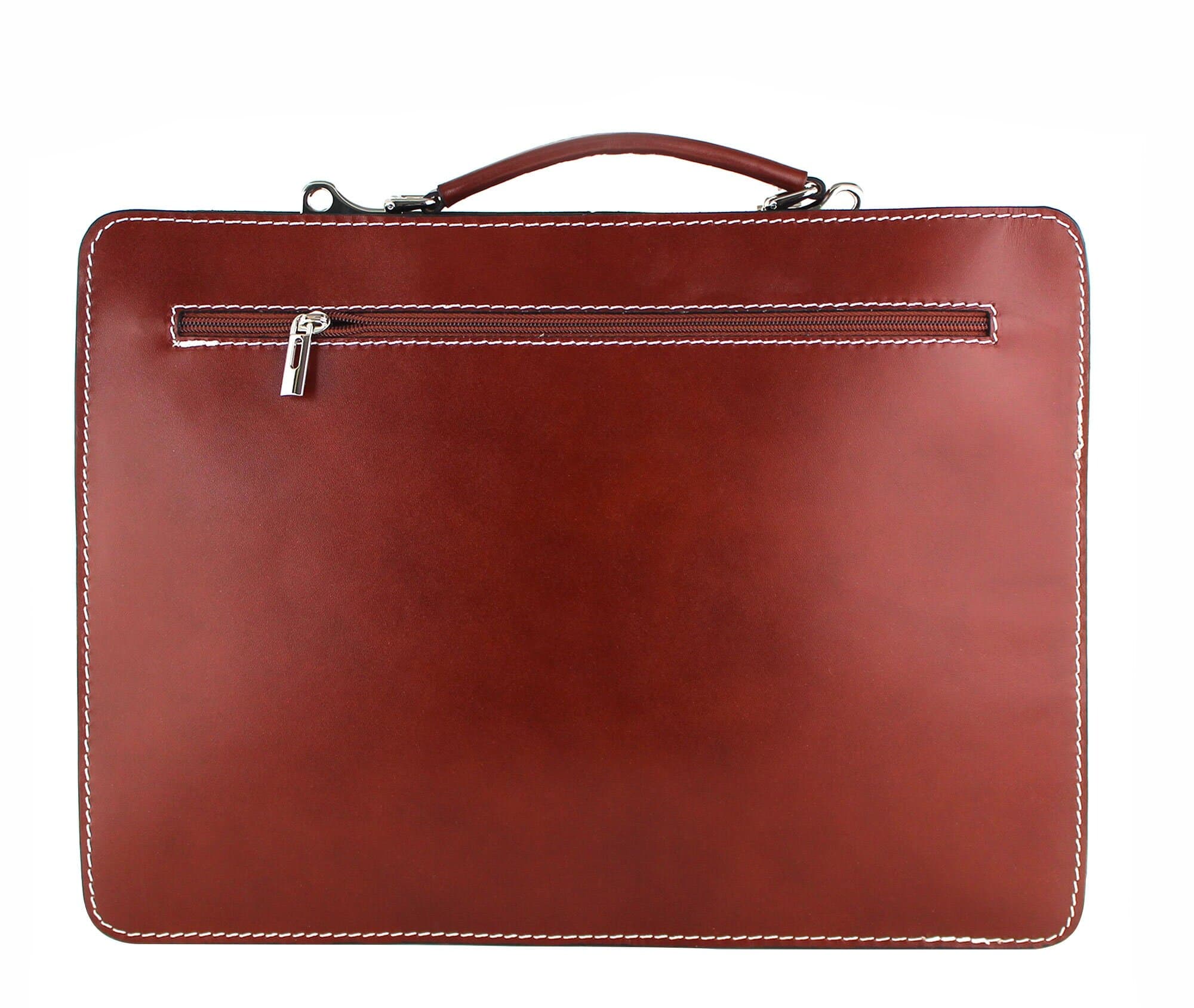 ELVI Maxi base Marrone: Cartella ufficio/lavoro in vera pelle CHIAROSCURO, MULTICOLORE, Made in Italy