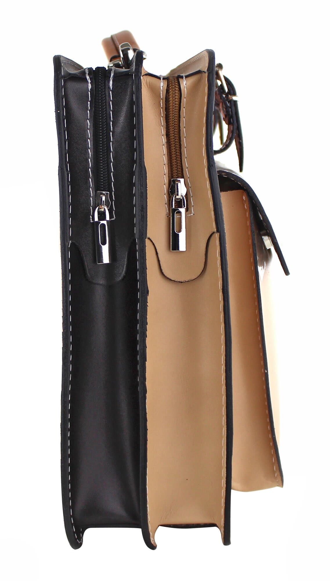 ELVI Maxi base Arancione: Cartella ufficio/lavoro in vera pelle CHIAROSCURO, MULTICOLORE, Made in Italy