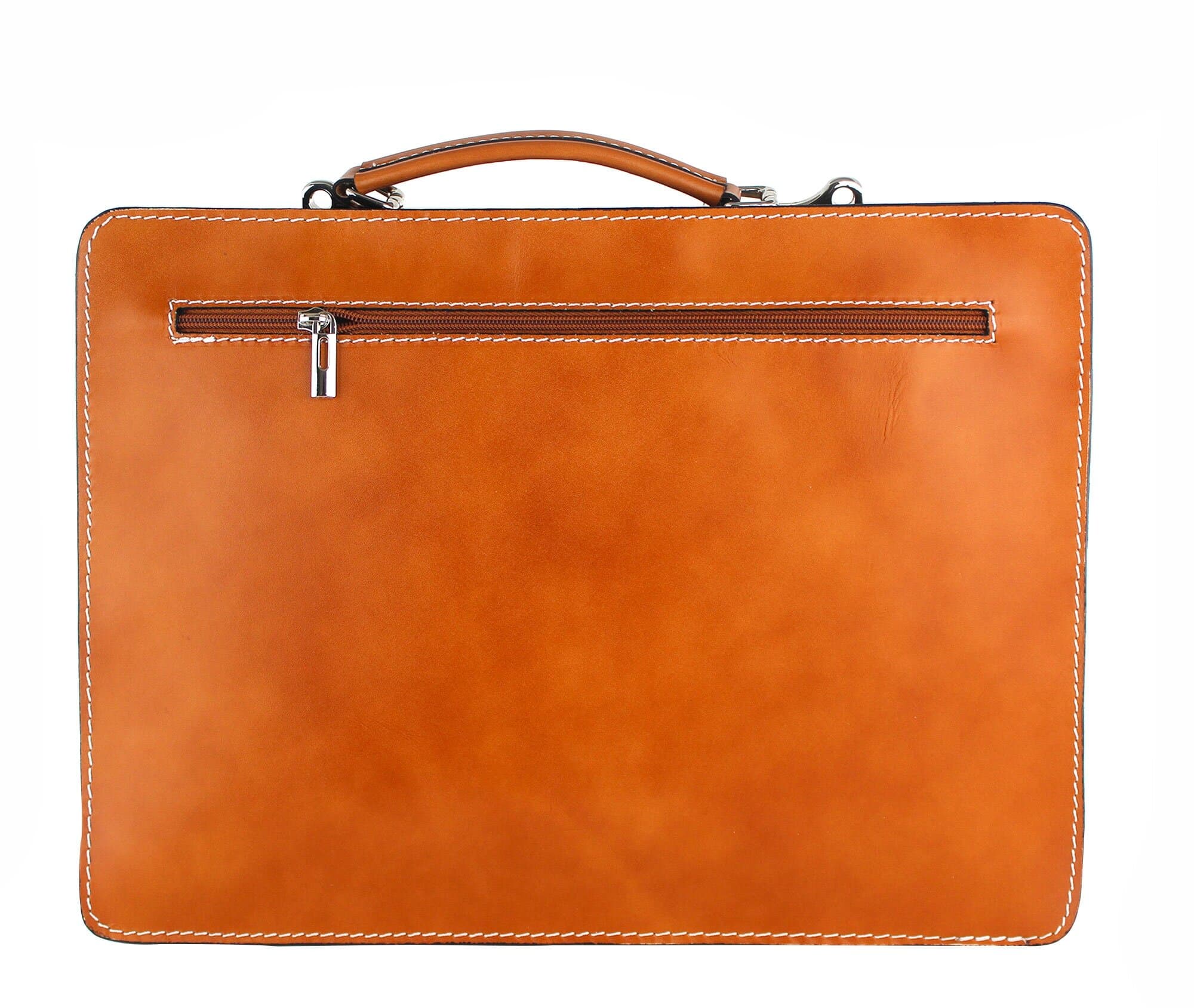 ELVI Maxi base Arancione: Cartella ufficio/lavoro in vera pelle CHIAROSCURO, MULTICOLORE, Made in Italy