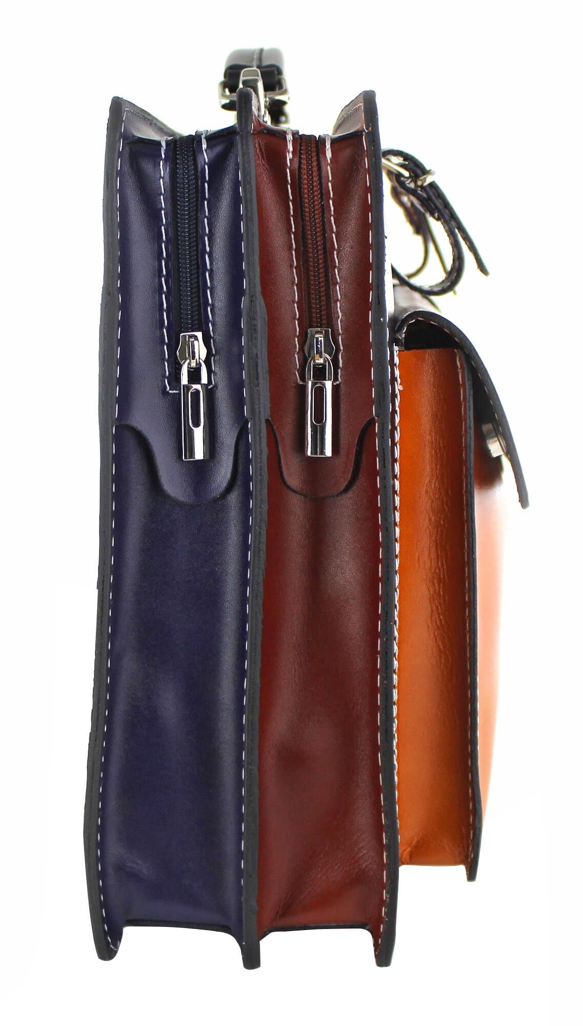 ELVI Maxi base Nera: Cartella ufficio/lavoro in vera pelle CHIAROSCURO, MULTICOLORE, Made in Italy