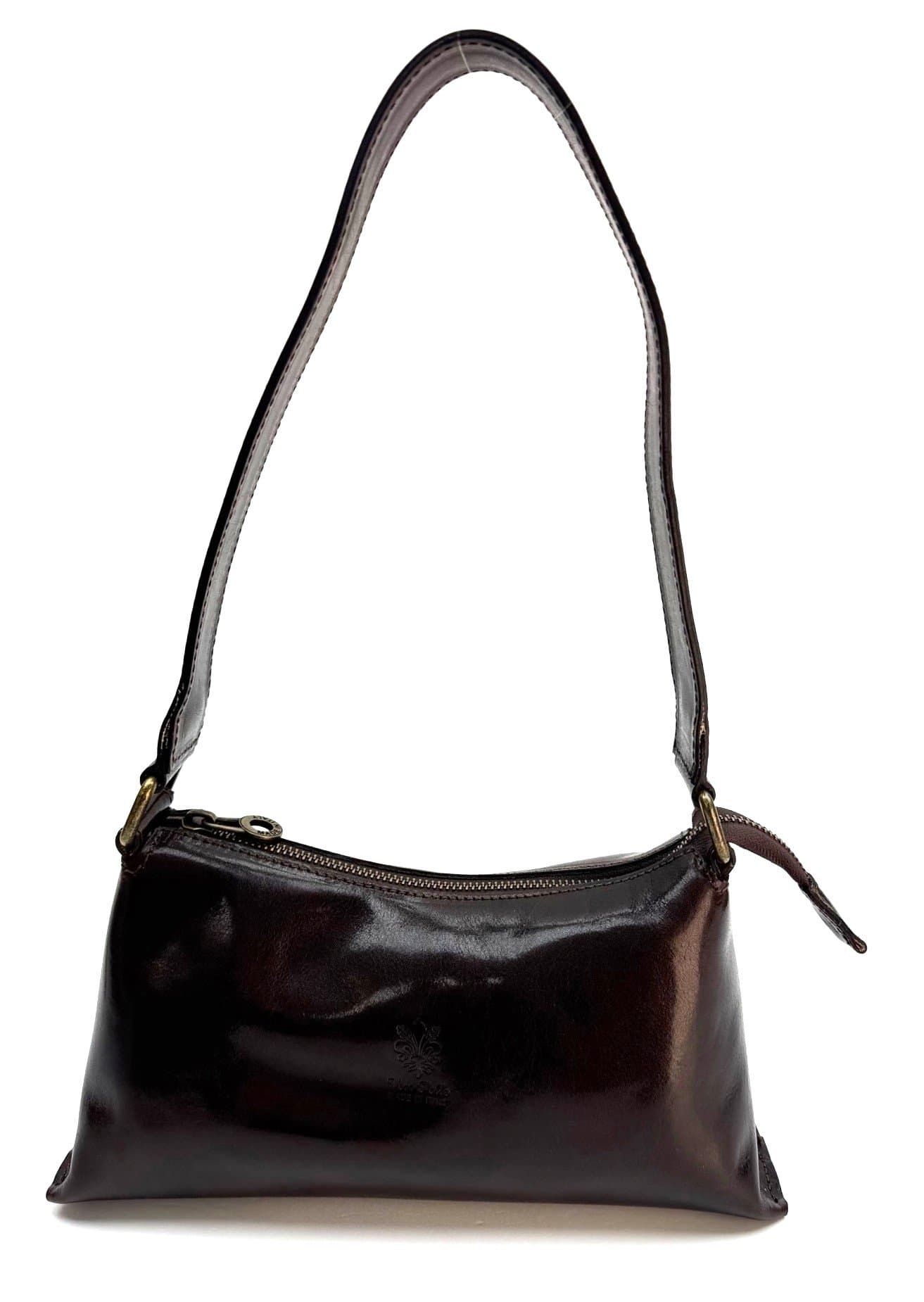 Borsa donna in vera pelle CHIAROSCURO mod. MARILYN, colore TESTA DI MORO, Made in Italy