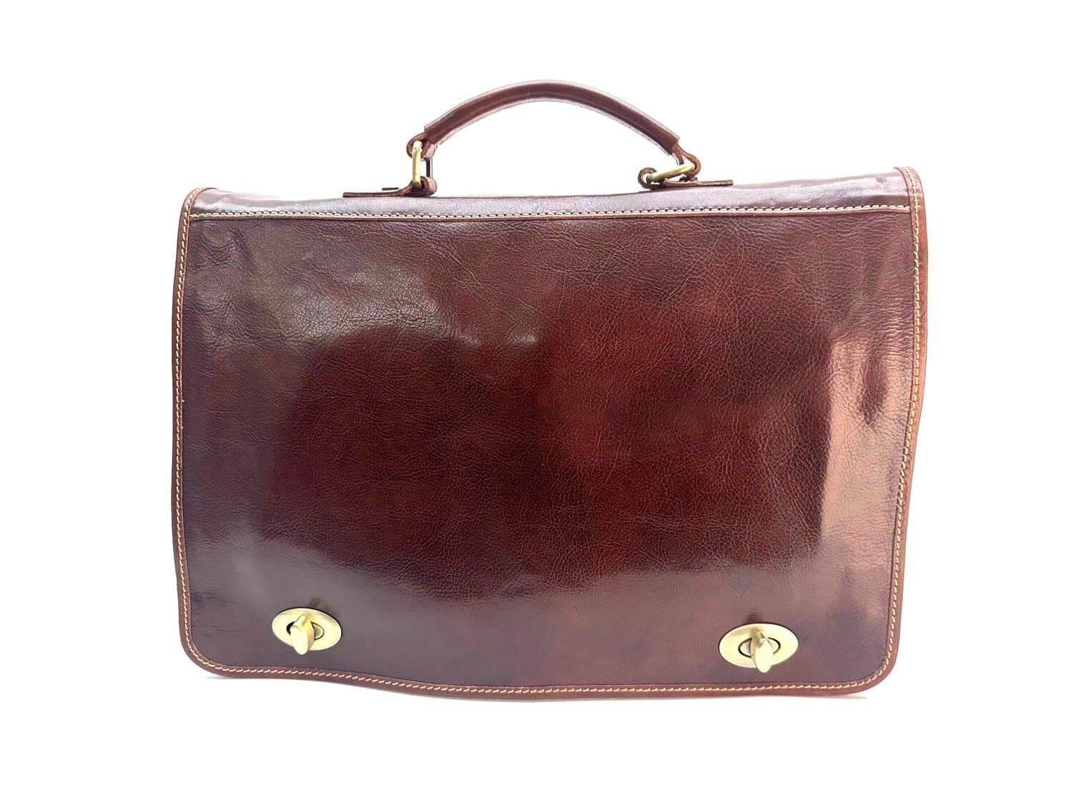 GIORGIO: cartella/borsa ufficio uomo, in cuoio, colore: MARRONE, Made in Italy
