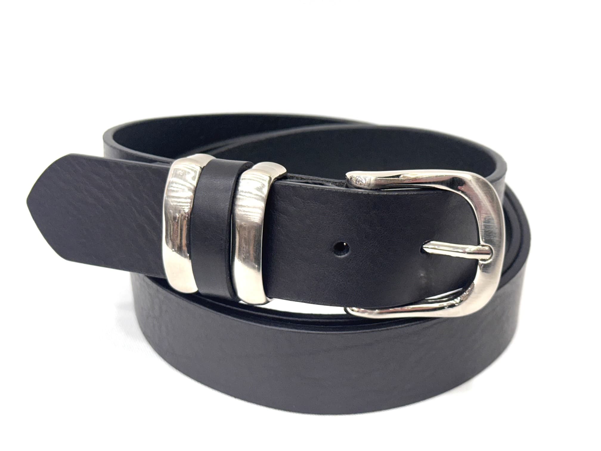 Cintura uomo in vera pelle TRIESTE, colore NERO, EMPORIUM ITALY, Made in Italy