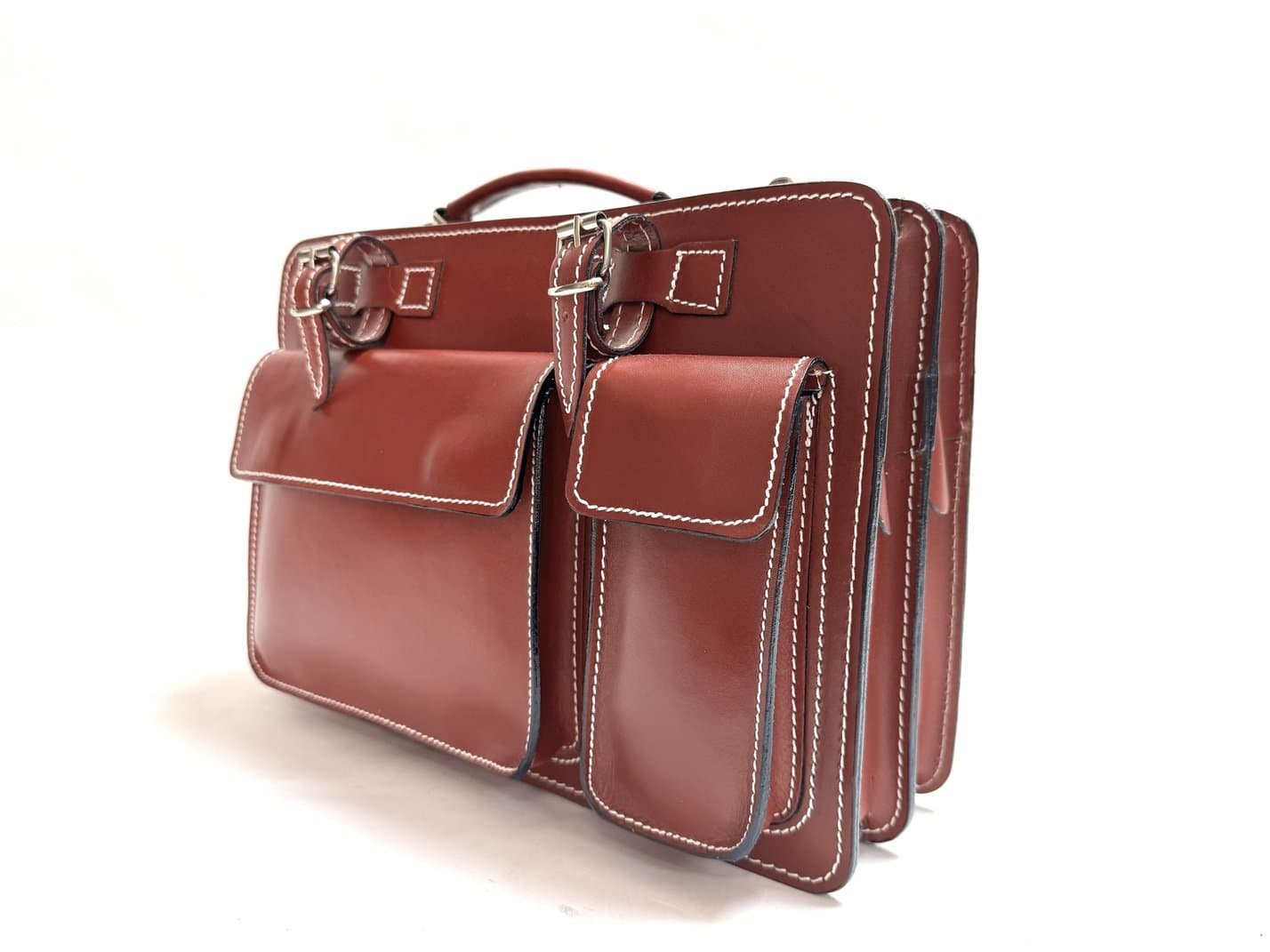 Cartella ufficio / lavoro in vera pelle CHIAROSCURO mod. ALEX medium colore ROSSO Made in Italy. Misura ideale per tablet di media dimensione/ agende di lavoro