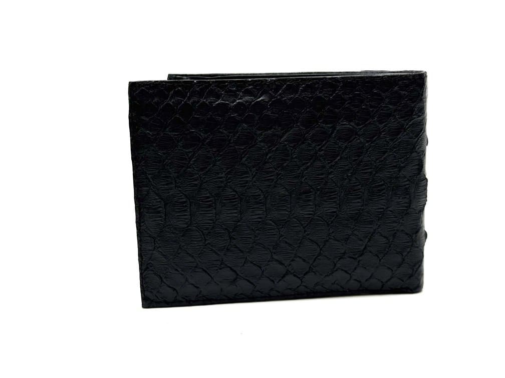 MAURITIUS: portafoglio uomo in pelle di pitone, colore: NERO, Made in Italy