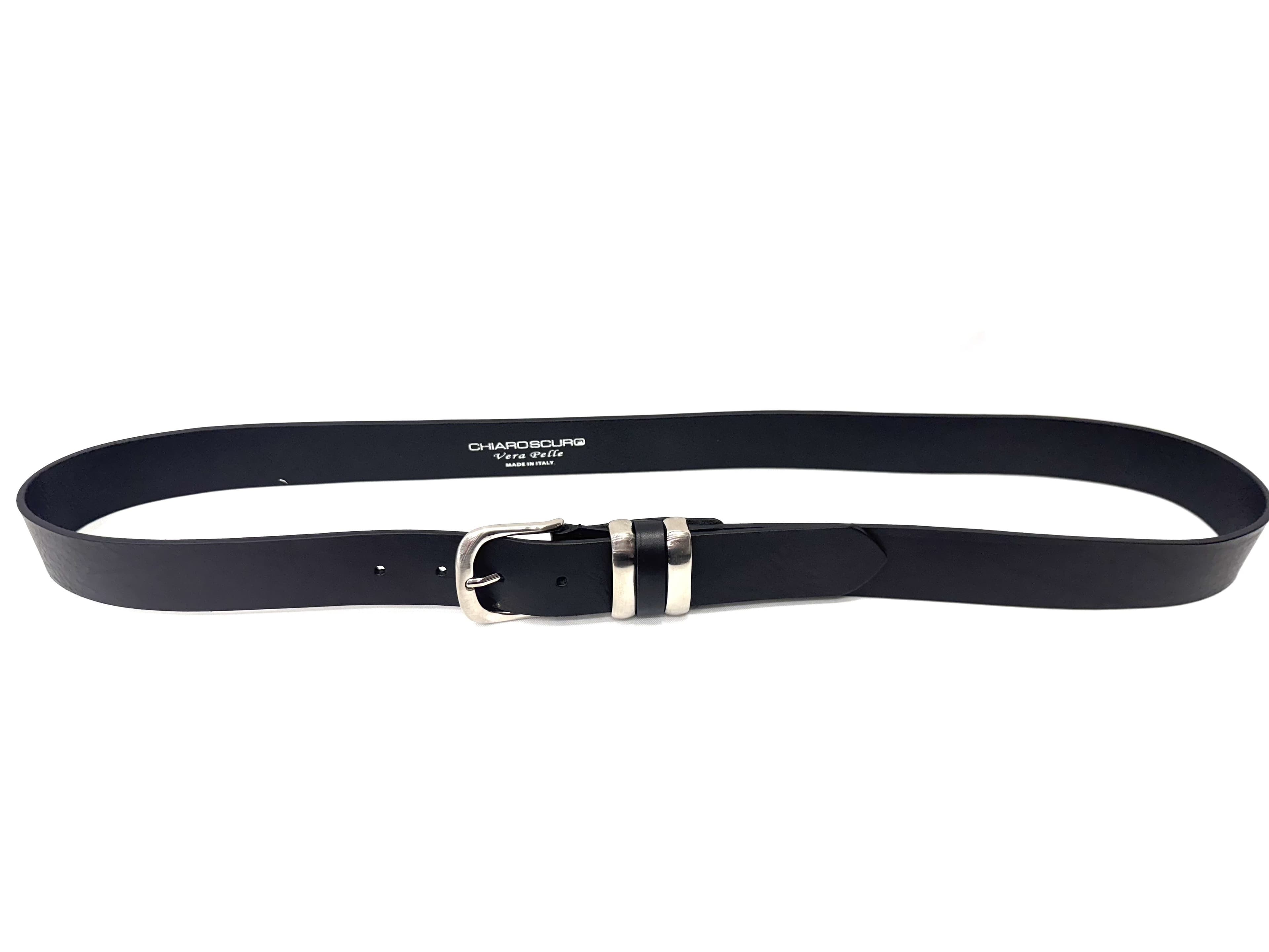 Cintura uomo in vera pelle TRIESTE, colore NERO, EMPORIUM ITALY, Made in Italy