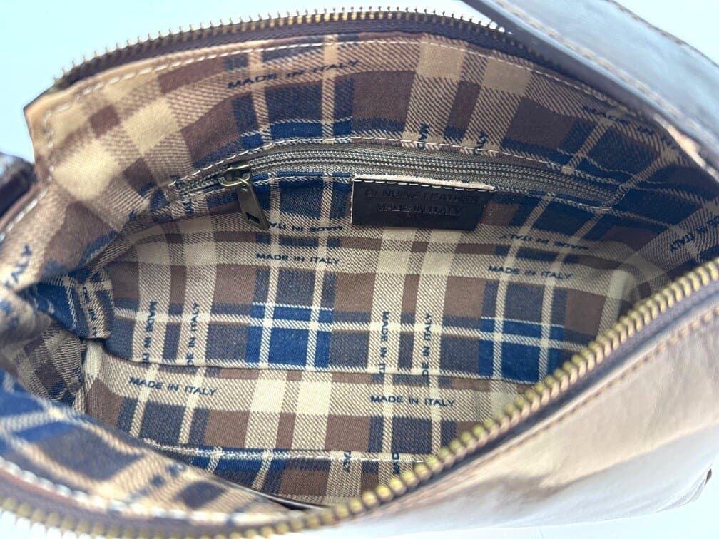 Borsa donna in vera pelle CHIAROSCURO mod. MARILYN, colore TESTA DI MORO, Made in Italy