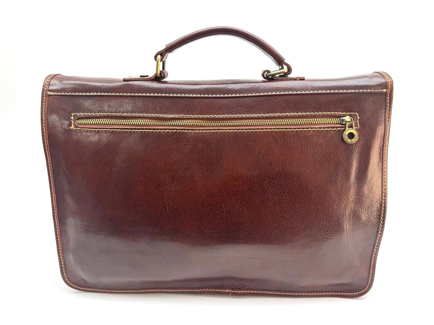 GIORGIO: cartella/borsa ufficio uomo, in cuoio, colore: MARRONE, Made in Italy