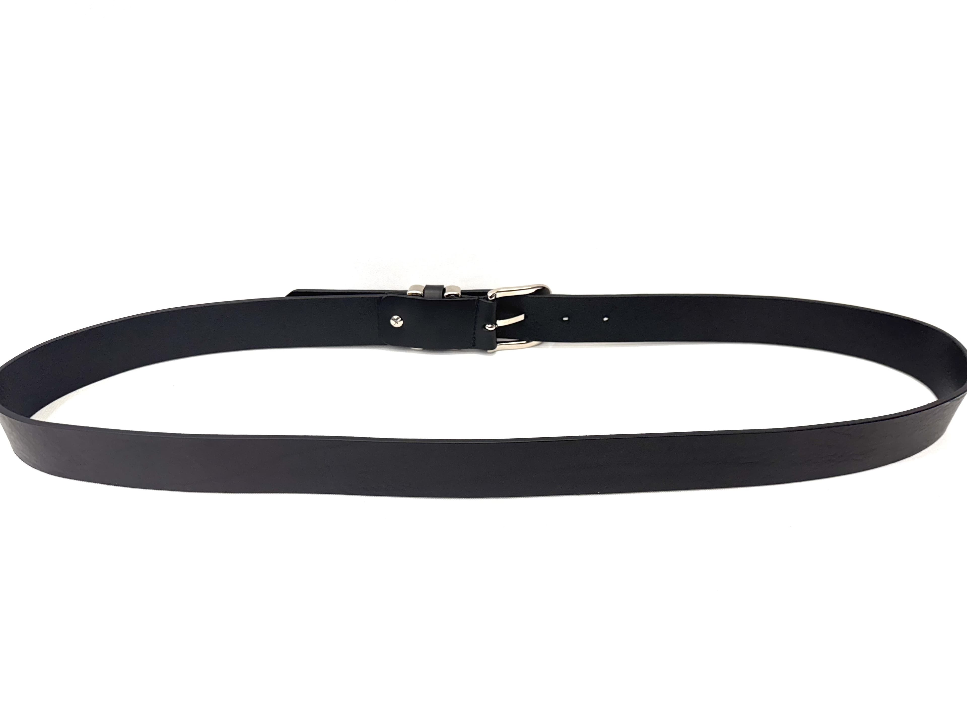 Cintura uomo in vera pelle TRIESTE, colore NERO, EMPORIUM ITALY, Made in Italy