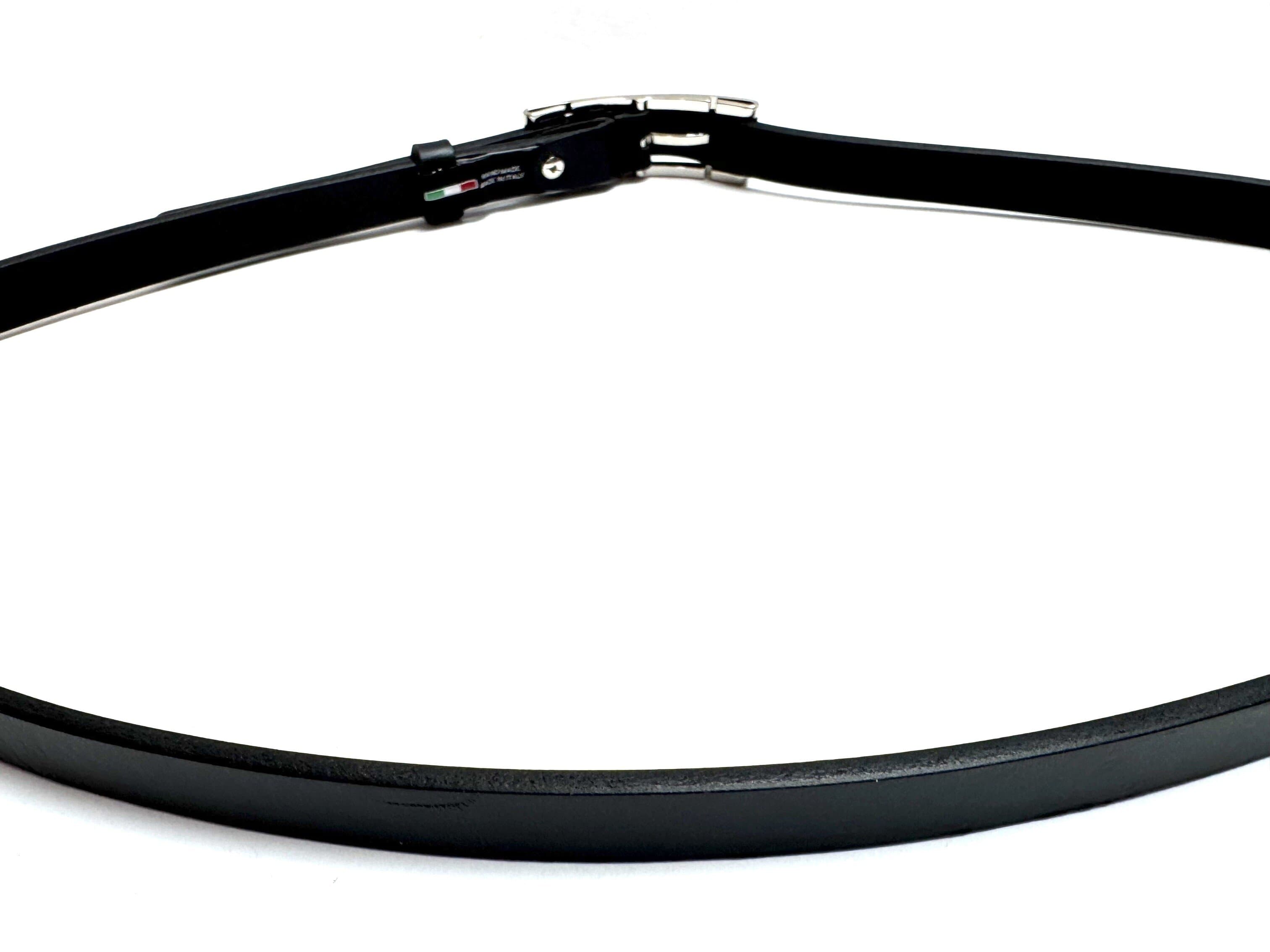 Cintura donna in vera pelle CHIAROSCURO mod. CARRARA colore NERO, Made in Italy