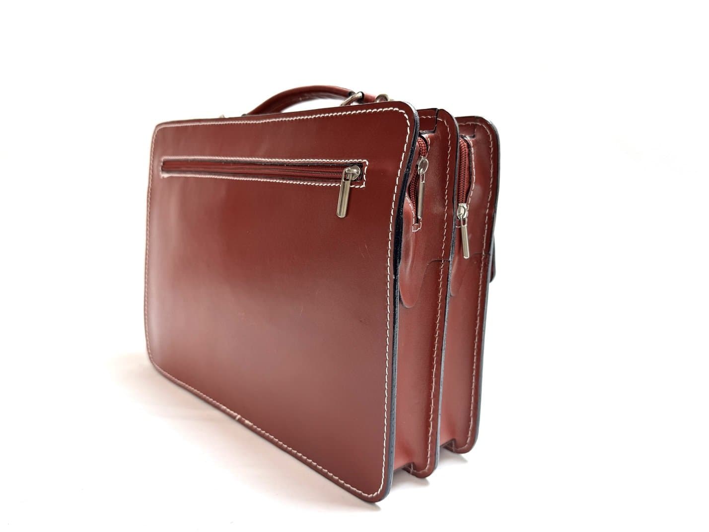 Cartella ufficio / lavoro in vera pelle CHIAROSCURO mod. ALEX medium colore ROSSO Made in Italy. Misura ideale per tablet di media dimensione/ agende di lavoro