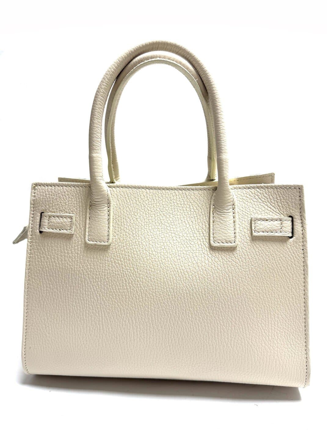 Borsa da donna in vera pelle KRISTAL, colore BEIGE, CHIAROSCURO, Made in Italy