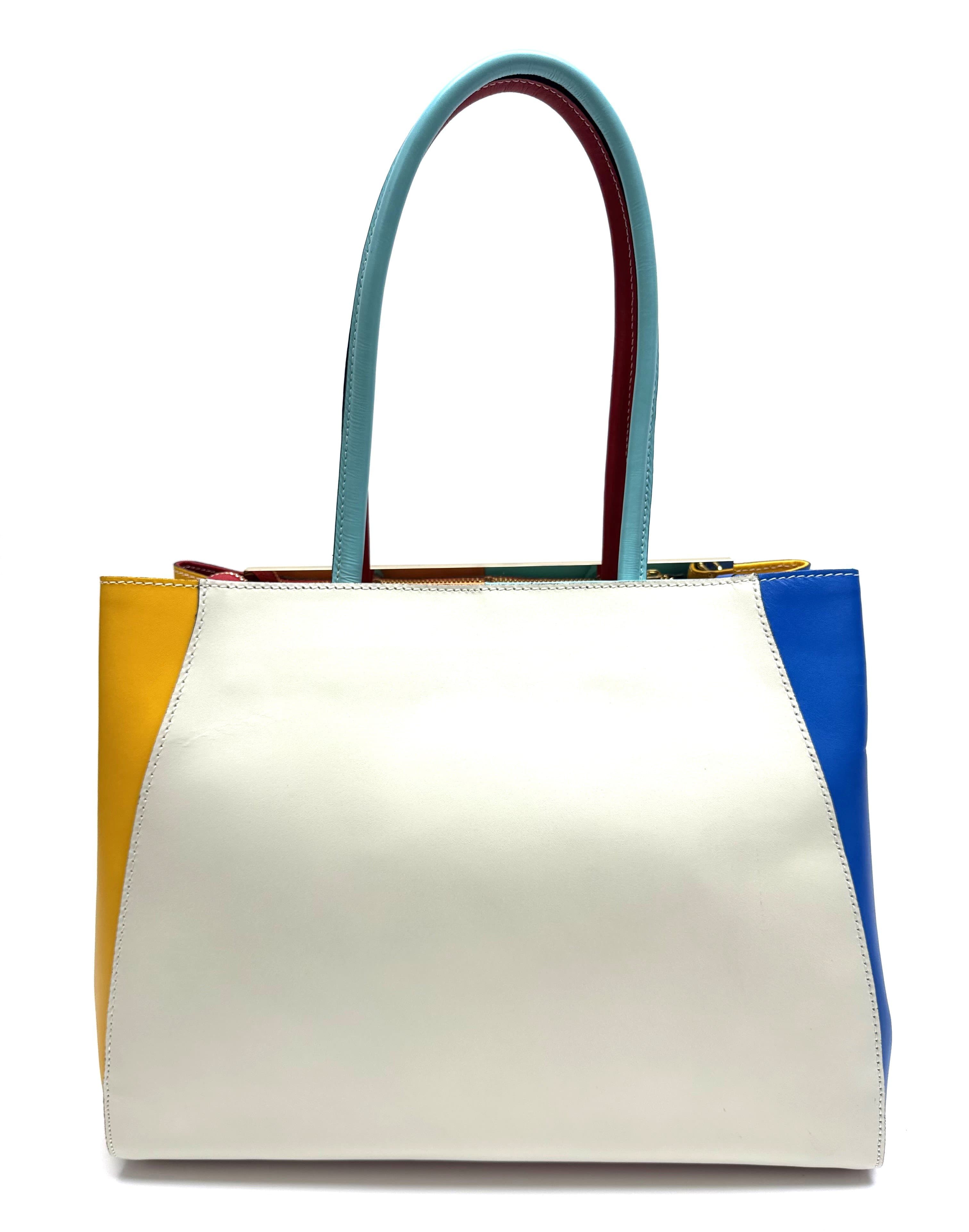 Borsa donna in vera  pelle CHIAROSCURO mod. HANA, base rosso, colore MULTICOLORE / ESTIVO,  Made in Italy
