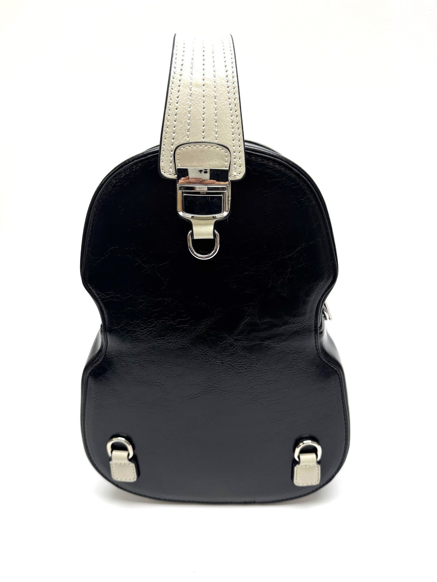 Borsa Violin Luthia con tracolla, Cosplay Steampunk, in ecopelle, forma violino, colore nero, ARIANNA DINI DESIGN