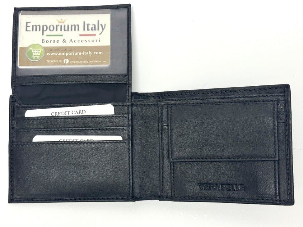 MAURITIUS: portafoglio uomo in pelle di pitone, colore: TESTA DI MORO, Made in Italy