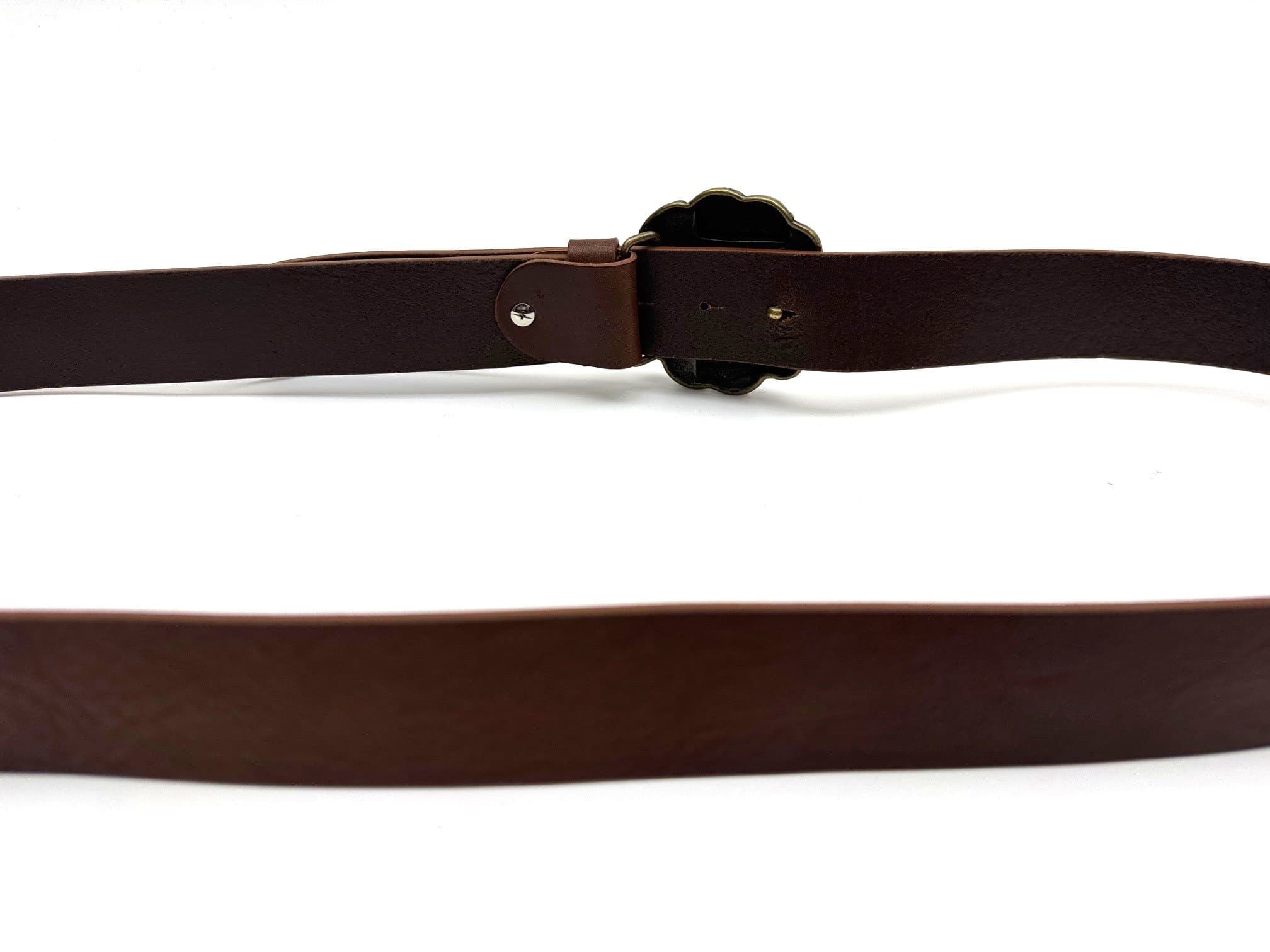 Cintura in vera pelle da uomo AUSTIN - MARTELLO THOR, colore MARRONE, fibbia speciale, CHIAROSCURO, Made in Italy
