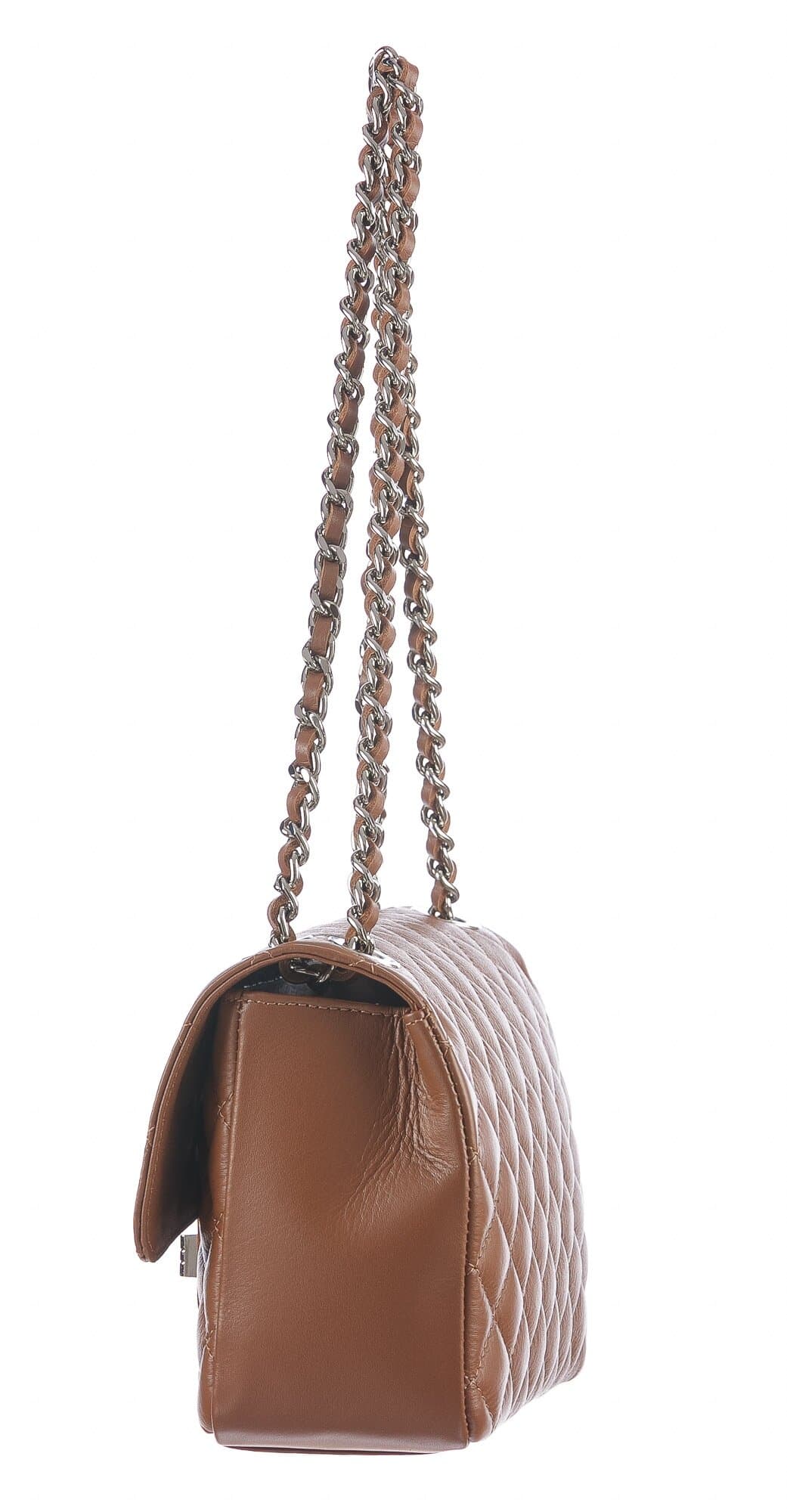 Borsa a spalla da donna in vera pelle CHARLOTTE MEDIUM, colore MIELE, CHIAROSCURO, MADE IN ITALY