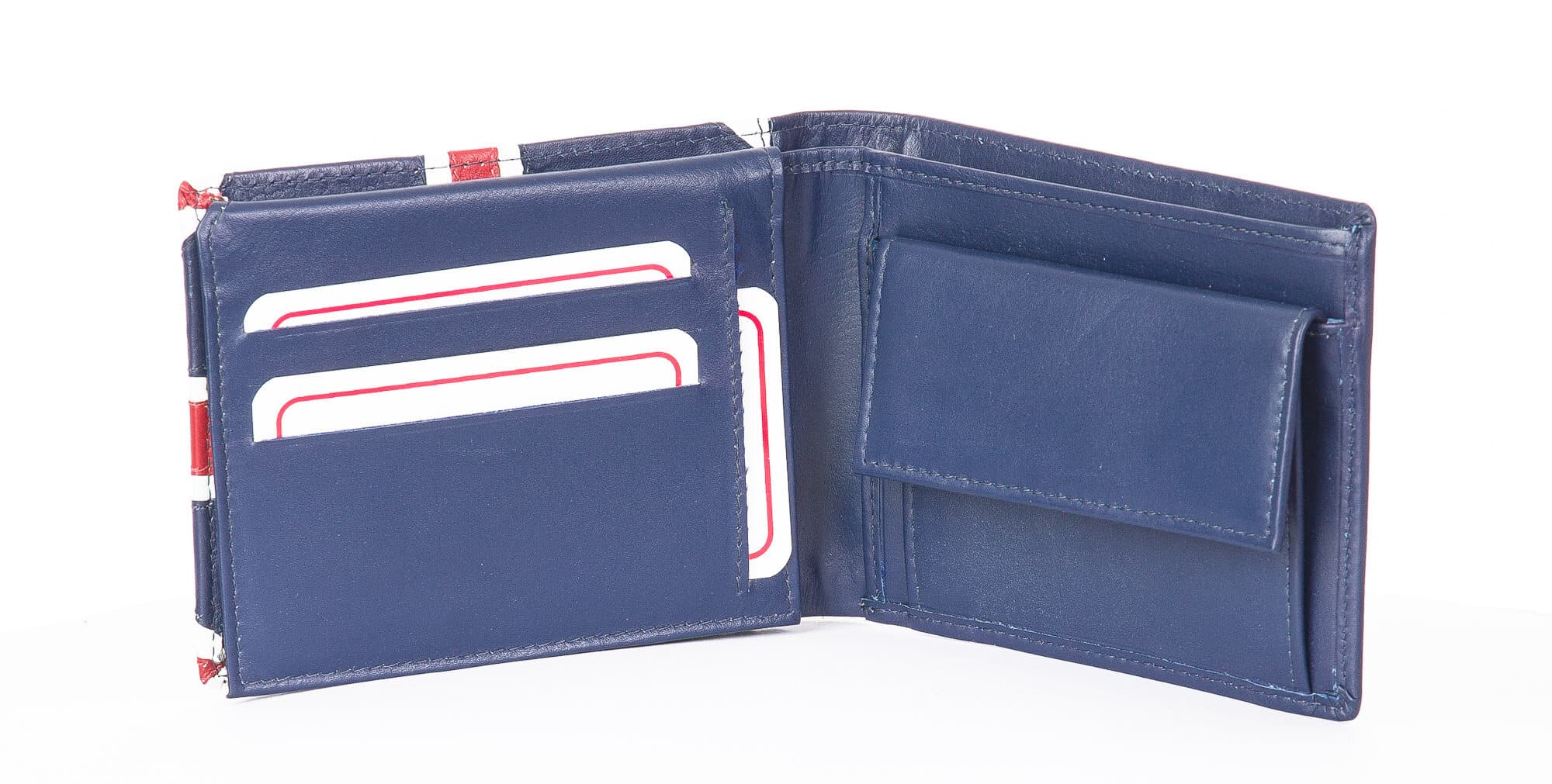Portafoglio uomo in vera pelle CHIARO SCURO mod ENGLAND, MULTICOLORE, Made in Italy.