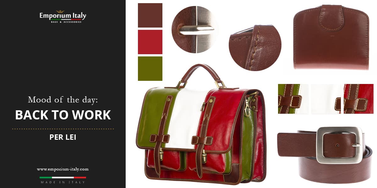 Moodboard: Back to work per lei -  Borsa business, cintura, e portafoglio