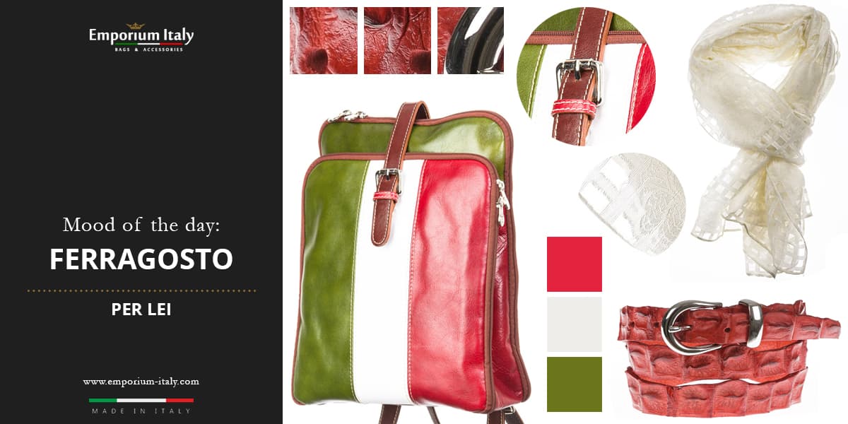 Moodboard: Ferragosto per lei -  Borsa zaino, cintura, e foulard