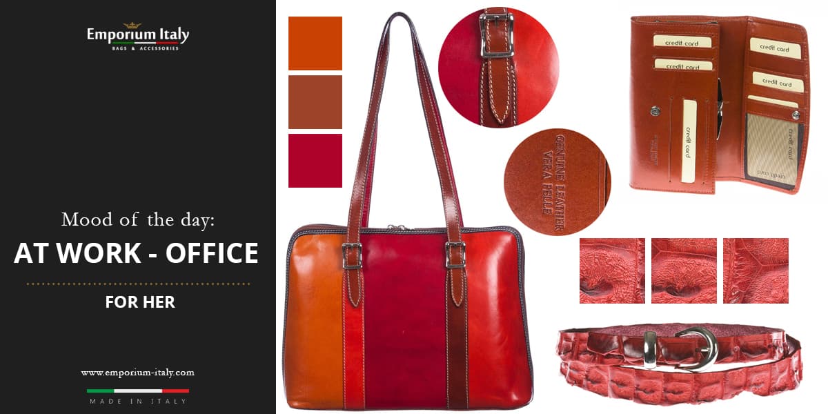 Moodboard: at work for her - bag, wallet and belt