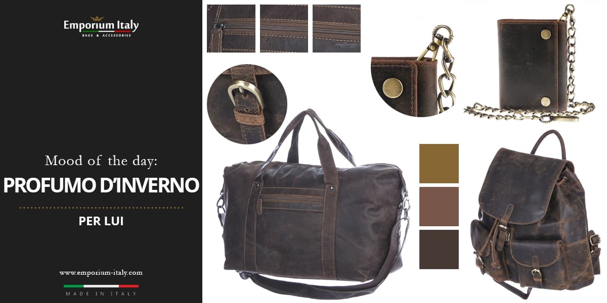 Moodboard: Inverno 2022 Lui -  Borsa da viaggio, zaino, e portafoglio