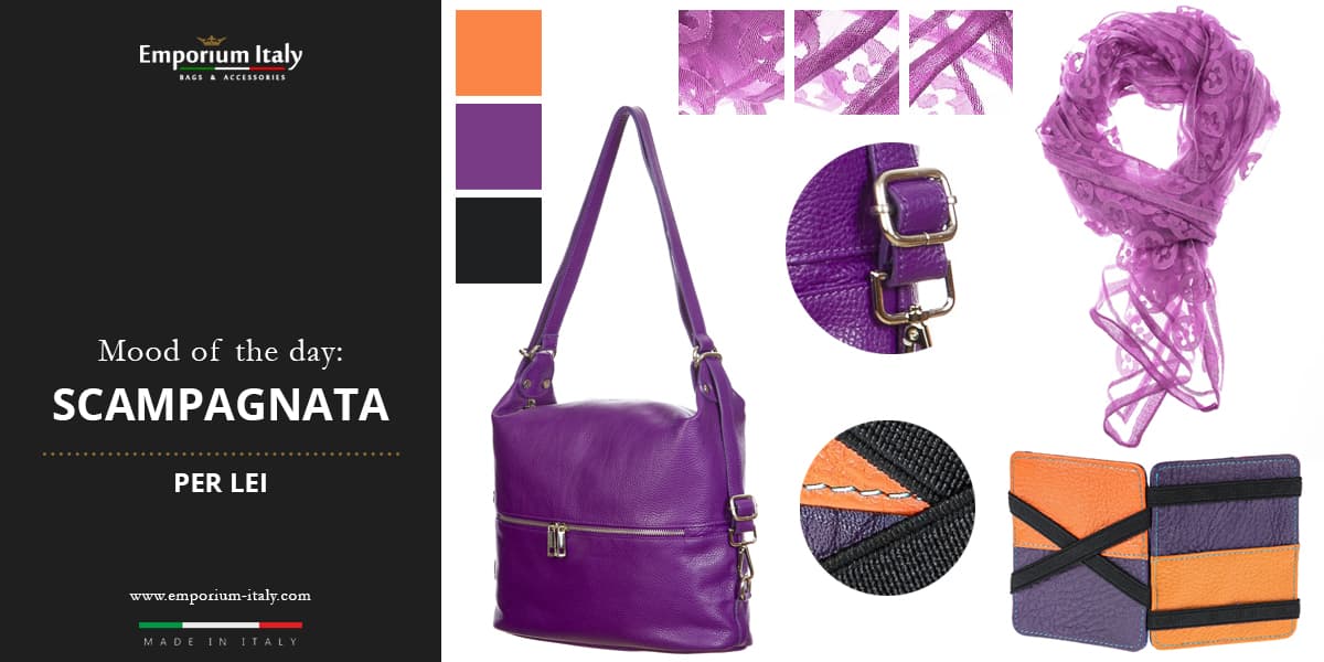 Moodboard: scampagnata per lei -  Borsa zaino, portatessere e foulard