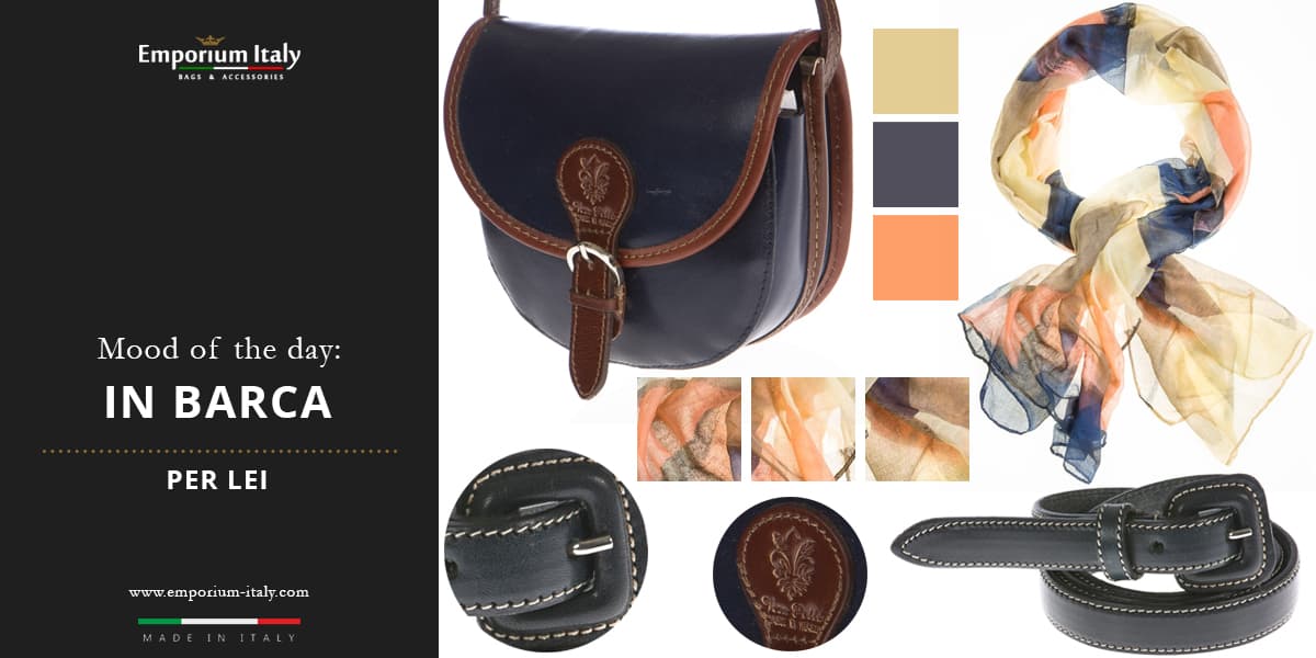 Moodboard: in barca per lei - borsa da donna, cintura e sciarpa