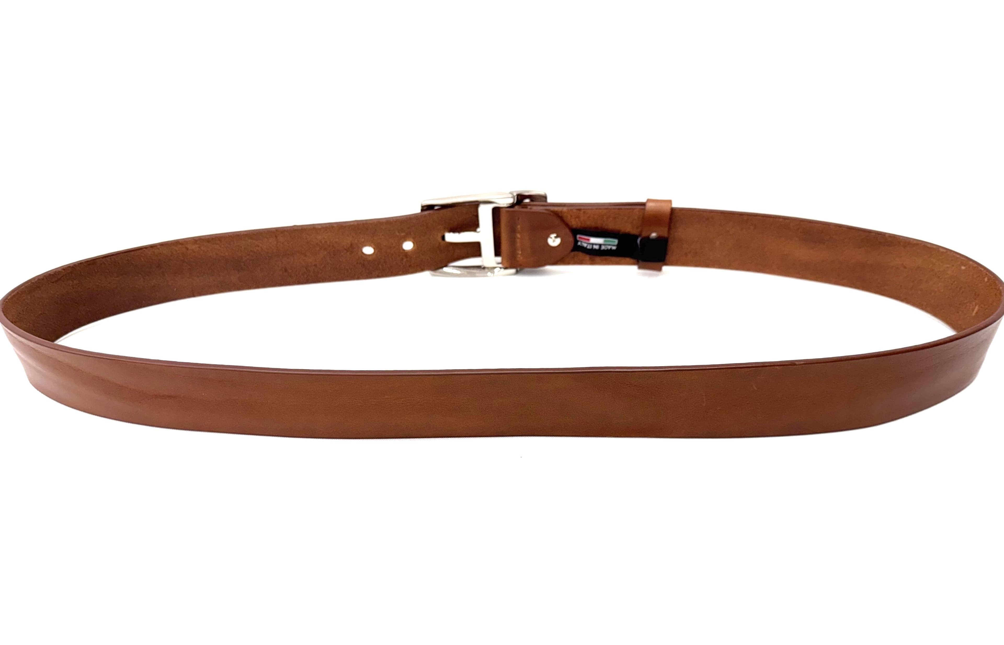Cintura uomo in vera pelle mod. TERNI, colore MIELE, CHIAROSCURO, Made in Italy