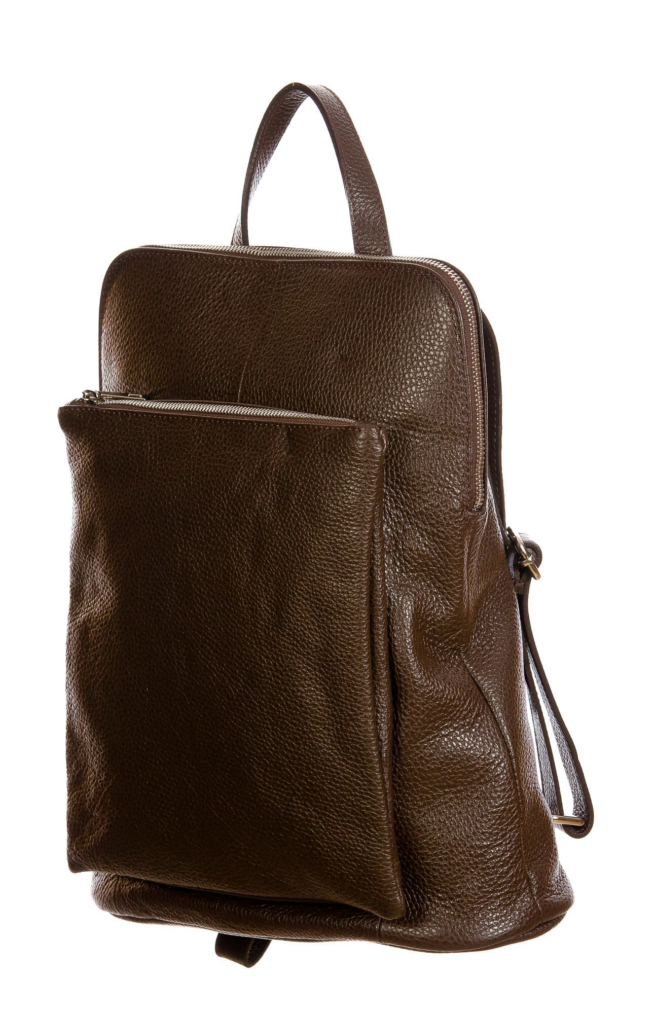 MONVISO : borsa - zaino donna, pelle morbida, colore: TESTAMORO, Made in Italy