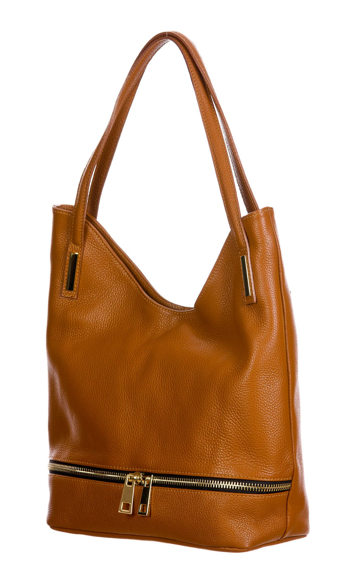 LUISA : borsa donna a spalla, pelle morbida, colore : MARRONE, Made in Italy