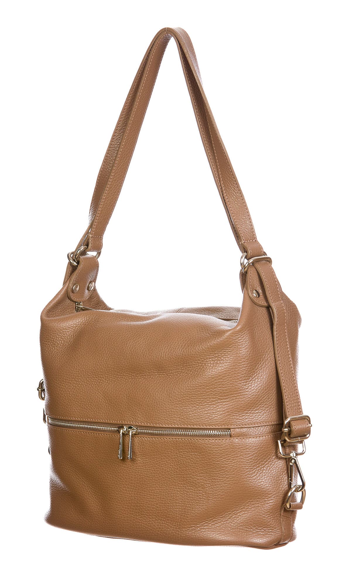 MONTE SIERRA : borsa - zaino, donna, pelle morbida, colore : TAUPE, Made in Italy