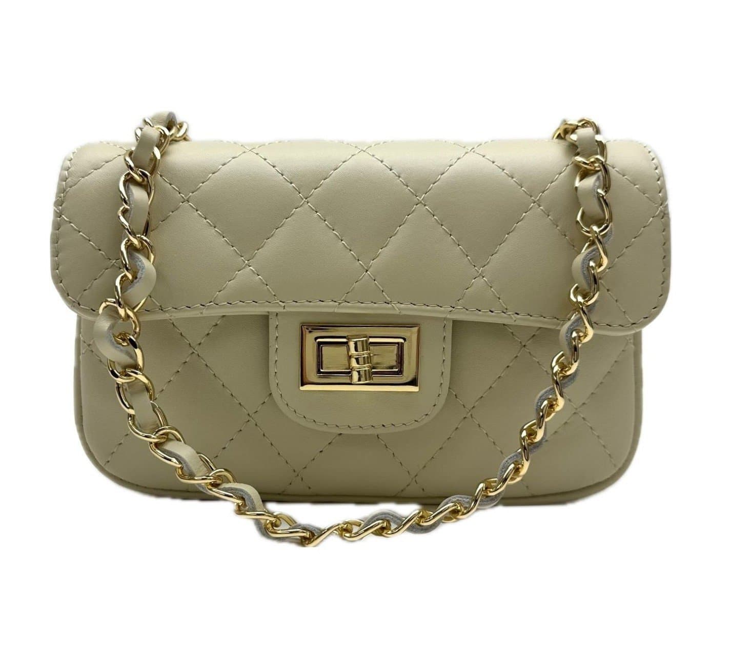 Genuine leather shoulder bag CHARLOTTE BIEGE, colour, CHIAROSCURO, MADE IN ITALY