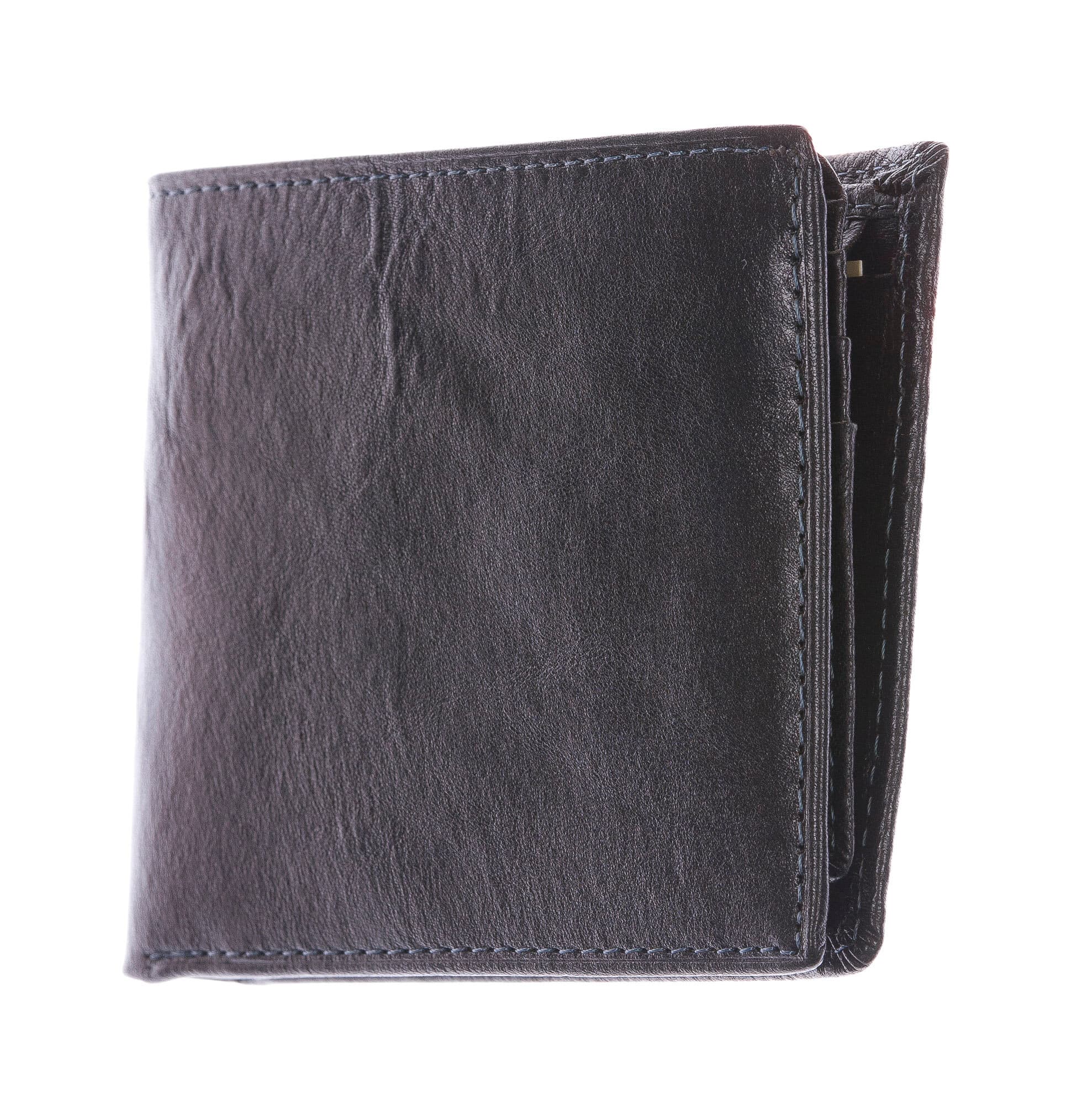 TALLINN SMALL: portafoglio uomo in pelle morbida, colore: NERO, Made in Italy