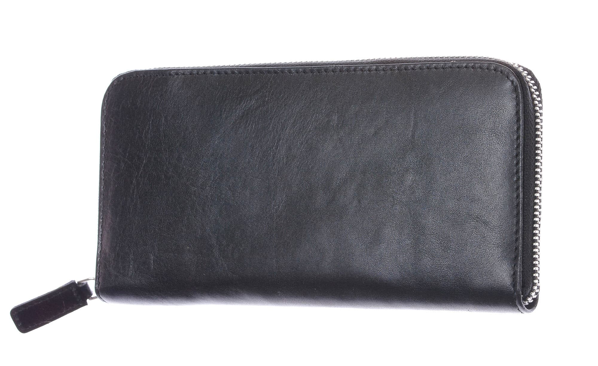 PARAGUAY: maxi portafoglio uomo in cuoio, colore: NERO, Made in Italy