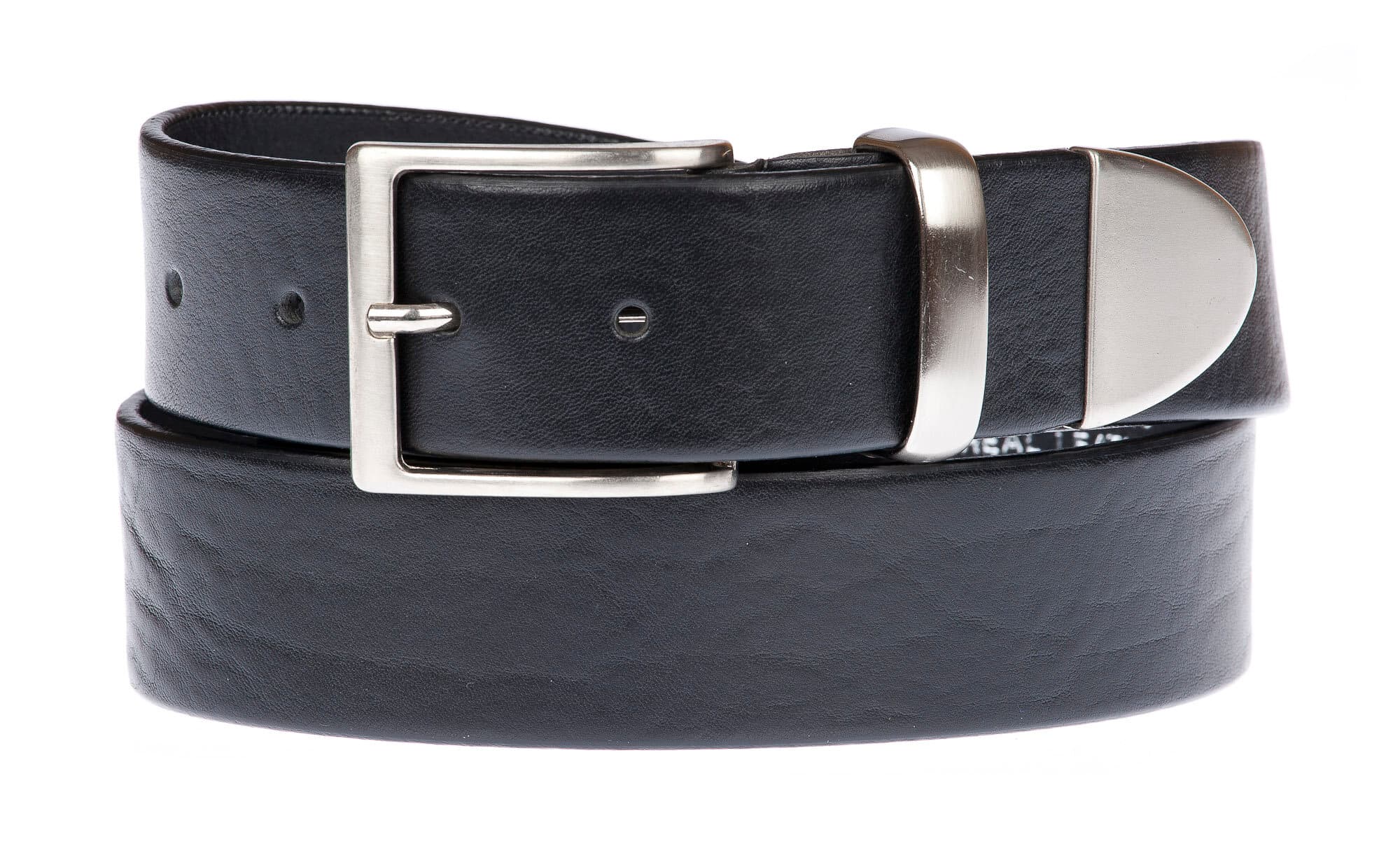 FIUMICINO: men's leather belt, color: BLACK, Made in Italy