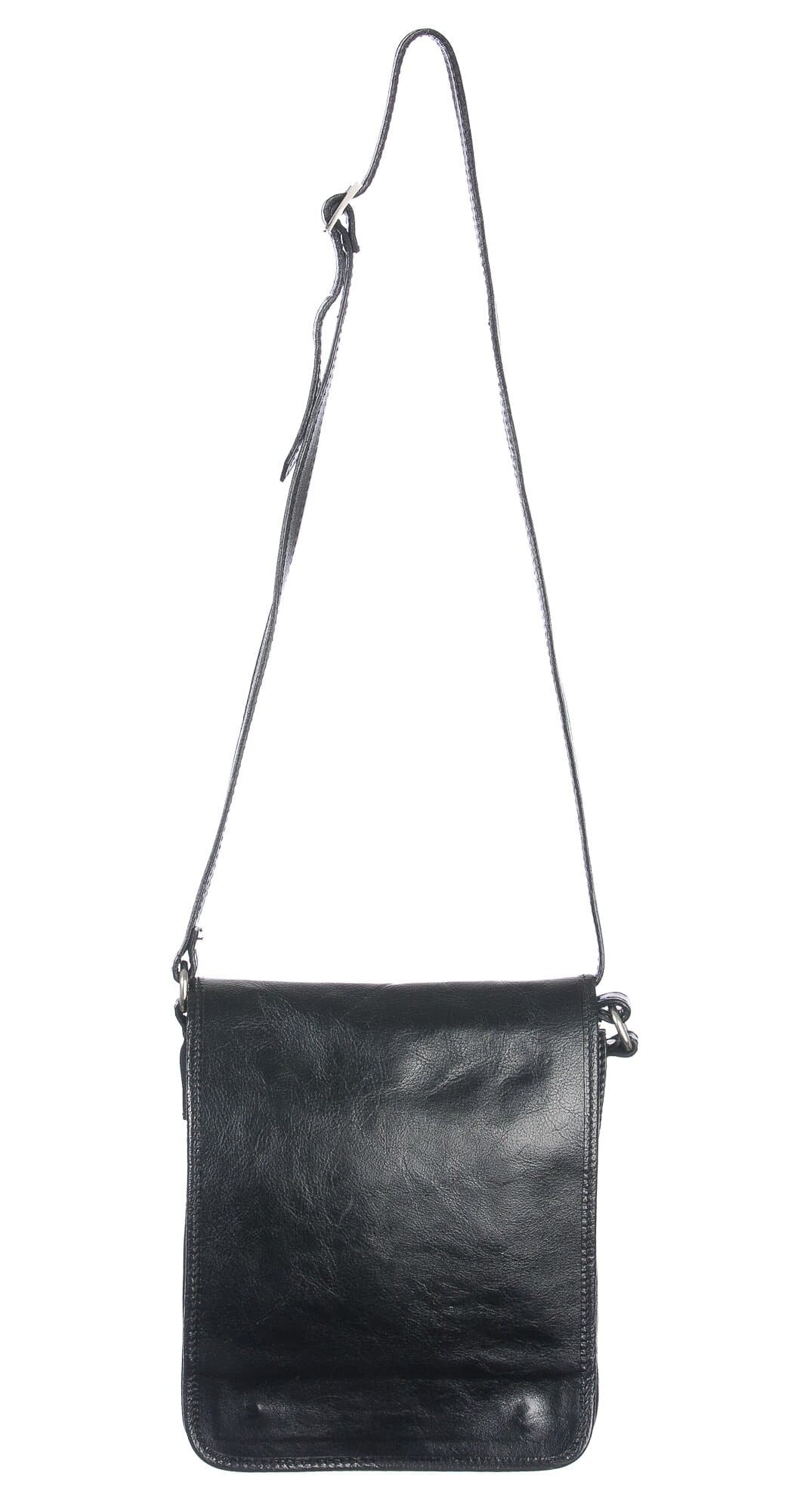 Borsa tracolla uomo in vera pelle morbida EDOARDO, colore TESTA DI MORO, MADE IN ITALY