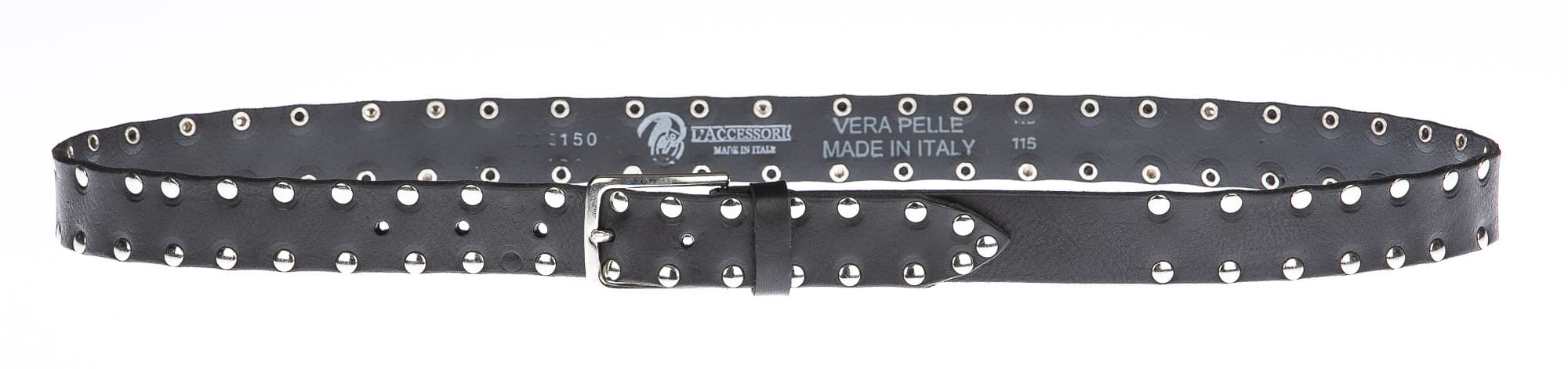 Cintura uomo in vera pelle SPELLO, colore NERO, CHIAROSCURO, Made in Italy