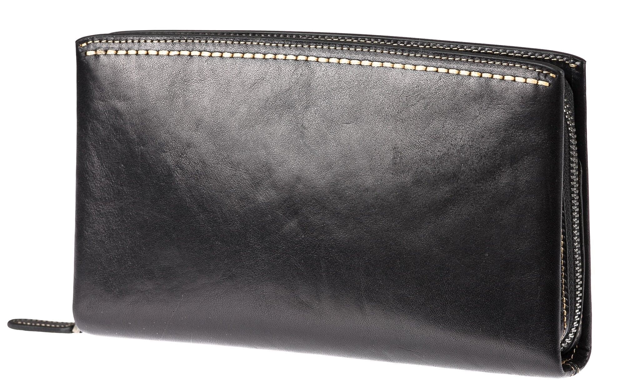 Pochette uomo da polso in vera pelle BLAKE, colore NERO, CHIAROSCURO, MADE IN ITALY